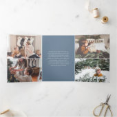 Wintervos fotocollage drieluik wenskaart (Binnen)