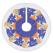 Wintervos gewikkeld in de sneeuw boom shirt kerstboom rok (Voorkant)