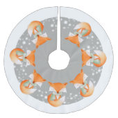 Wintervos in het sneeuwboomshirt kerstboom rok (Voorkant)