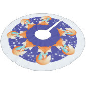 Wintervos in het sneeuwboomshirt kerstboom rok (Gekanteld)