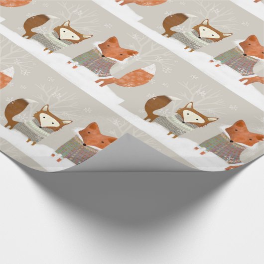 Wintervos inpakpapier (Hoek)