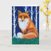 Wintervos Kaart (Gele Bloem)