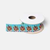Wintervos met kardinaal! satijnen lint (Spoel)
