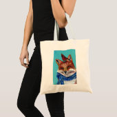 Wintervos met kardinaal! tote bag (Voorkant (product))