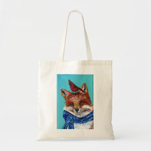 Wintervos met kardinaal! tote bag (Voorkant)