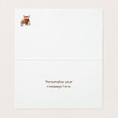 Wintervos met sjaal kaart (Binnenkant ongevouwen)