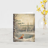 Wintervos Niet-confessionele groet voor heidenen Kaart (Gele Bloem)