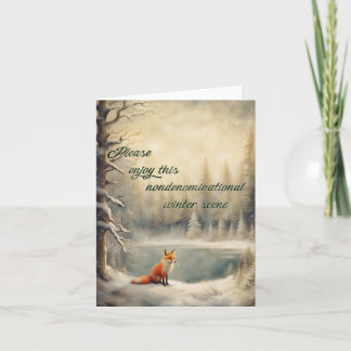 Wintervos Onbenoemde Groet voor Heidenen Kaart