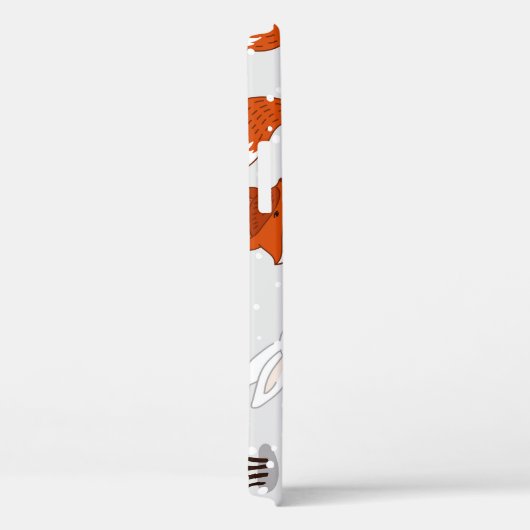 Wintervossen konijn naadloos patroon Case-Mate iPhone case (Achterkant / Rechts)