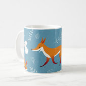 Wintervossen, konijnen, . koffiemok (Voorkant links)