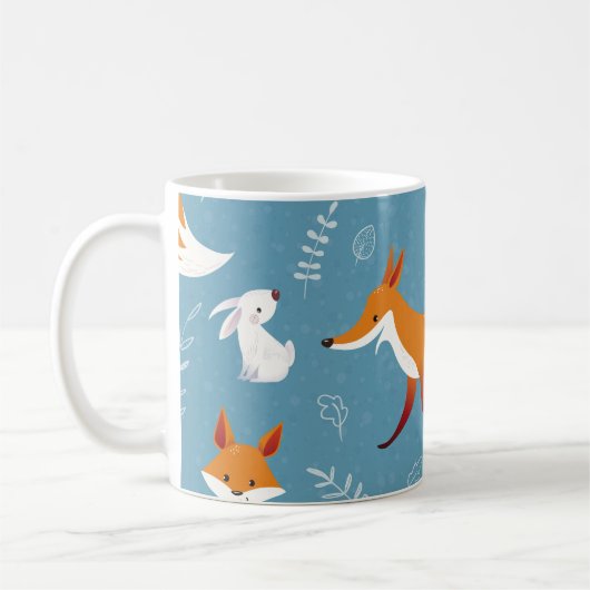 Wintervossen, konijnen, . koffiemok (Links)