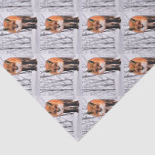 wintervossenpakpapier, cadeauverpakking voor bos tissuepapier (Detail)