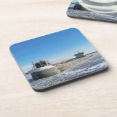 Wintervrachtschip Manitoulin Great Lakes Ship Bier Onderzetter (Linkerzijde)