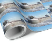 Wintervrachtschip Manitoulin Great Lakes Ship Cadeaupapier (Rol Hoek)