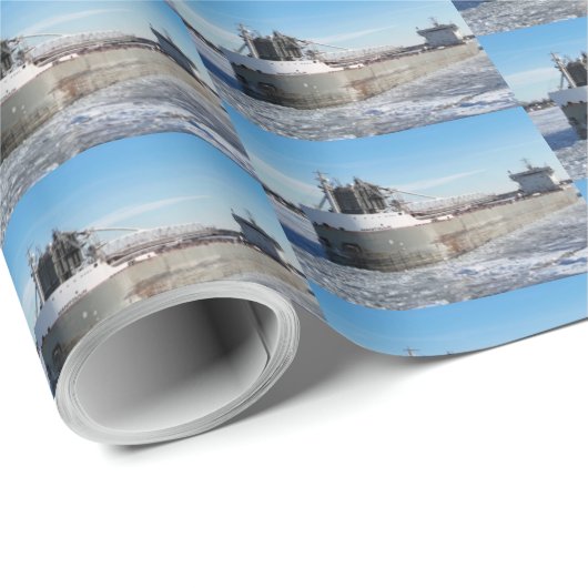 Wintervrachtschip Manitoulin Great Lakes Ship Cadeaupapier (Rol Hoek)