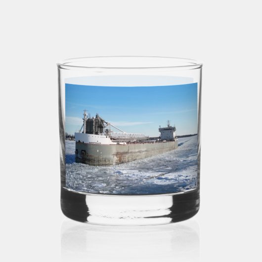 Wintervrachtschip Manitoulin Great Lakes Ship Whisky Glas (Voorkant)