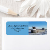 Wintervrachtschip Manitoulin Grote Meren Adres Etiket (Insitu)