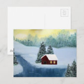 Wintervrede bevroren Ice Snow River Trees Landscha Briefkaart (Voorkant / Achterkant)