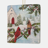 Wintervrede Keramisch Ornament (Links)