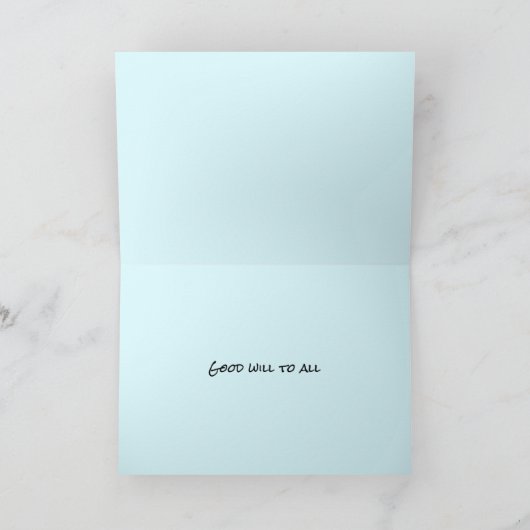 Wintervrede met Kerstmis Hanukkah Kwanzaa Kaart (Binnen)