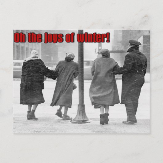 wintervreugde briefkaart (Voorkant)