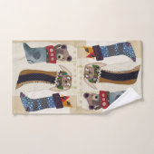 Wintervrienden in Stockings Hand Towel Handdoek (Handdoek)
