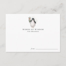 Wintervrienden | Kerst Baby shower Advies Kaart