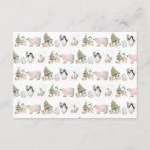 Wintervrienden | Kerst Baby shower Advies Kaart (Achterkant)