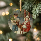 Wintervrienden | Vintage kerst Keramisch Ornament