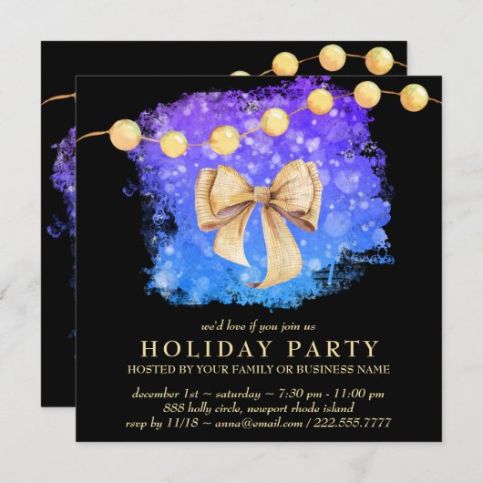 *~* Wintervrieskerstfeestfeest Kaart (Voorkant / Achterkant)