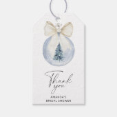 Wintervrijgezellenfeest dank u label cadeaulabel (Voorkant)