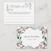 WinterVrijgezellenfeest Twee waarheden en een spel Informatiekaartje (Voorkant / Achterkant)