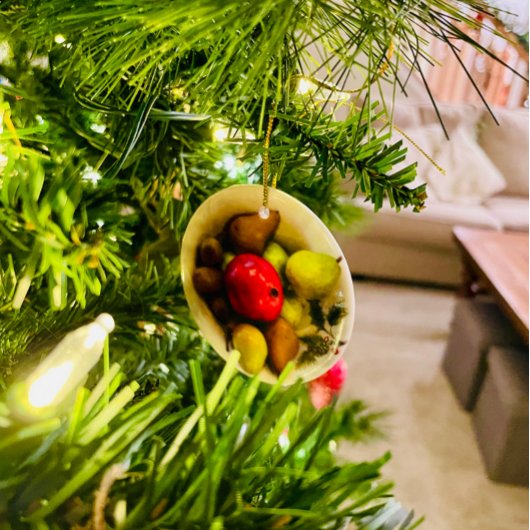 Wintervruchten - keramisch Ornament