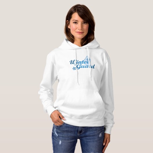 Winterwacht vlag sneeuwvlok blauw hoodie (Voorkant volledig)