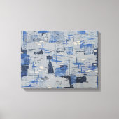 Winterwandeling. Abstract acryl. Storm in de winte Canvas Afdruk (Voorkant)