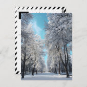 winterwandeling in het park briefkaart (Voorkant / Achterkant)