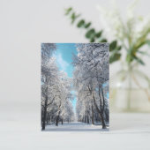 winterwandeling in het park kaart (Staand voorkant)
