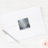 winterwandeling in het park vierkante sticker (Envelop)