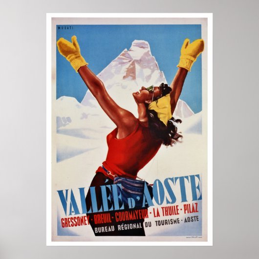  winterwandeling Italiaanse Alpen Poster (Voorkant)