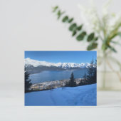 Winterwandeling met uitzicht op Seward Briefkaart (Staand voorkant)