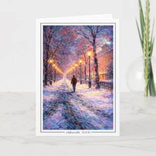 Winterwandeling Onder Straatverlichting – Impressi Kaart