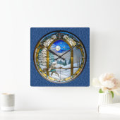 Winterwandklok Vierkante Klok (Huis)