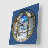 Winterwandklok Vierkante Klok (Hoek)
