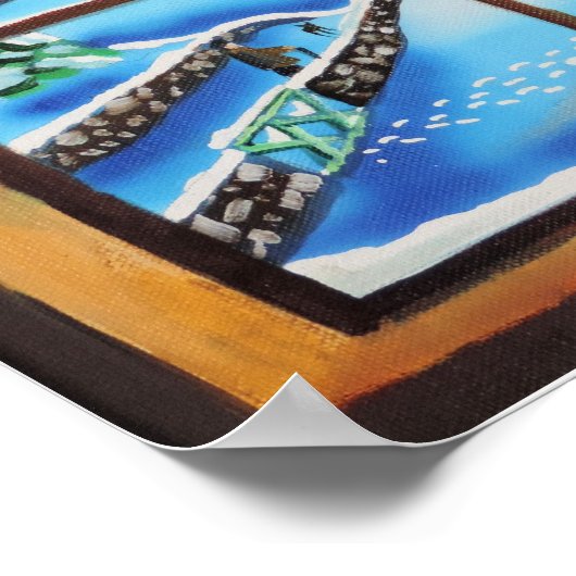 Winterwandschilderij Poster (Hoek)