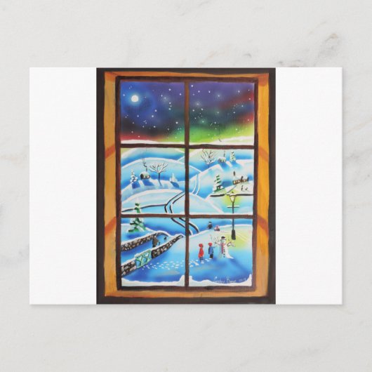 Winterwandschilderij van Gordon Bruce Briefkaart (Voorkant)