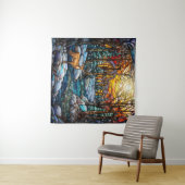 Winterwandtapijt van Glas in lood Wandkleed (In Situ (horizontaal))