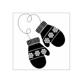 Winterwanten Kerst Rubber Art Stamp Rubberstempel (Afrduk)