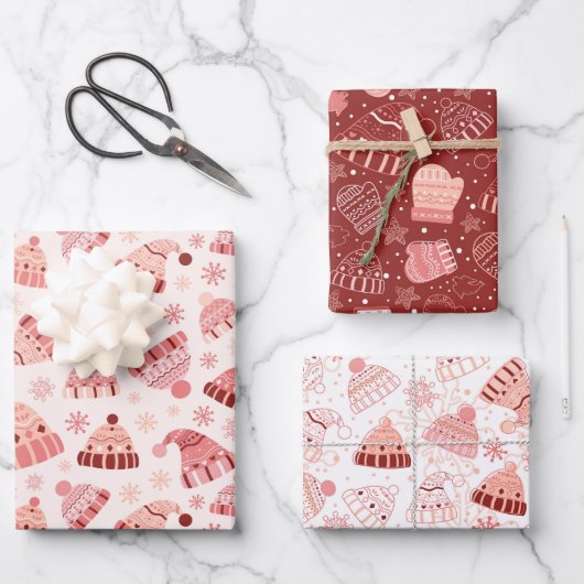 Winterwanten & Petten Inpakpapier Vel (Voorkant)