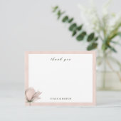 Winterwarmte Bloemen Huwelijk Blank Bedankkaart (Staand voorkant)