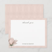 Winterwarmte Bloemen Huwelijk Blank Bedankkaart (Voorkant / Achterkant)